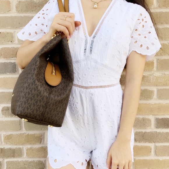 Michael Kors tote Brown Mk new - Picture 3 of 5